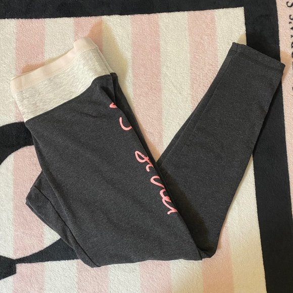 Victoria’s Secret Gray Pink Everywhere Leggings - Picture 3 of 6